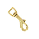 Mousqueton tournant à tirette en laiton - 13mm