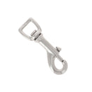 Mousqueton tournant à tirette en laiton - Nickelé - Largeur 13mm