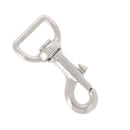 Mousqueton tournant à tirette en laiton nickelé - 26mm