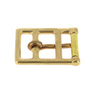 Boucle de circonférence double barre + rouleau en laiton - pour lanière de 2,5 cm - Maison Poursin - Made in France