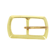 Boucle de ceinture double en laiton Poursin REK S, bouclerie élégante pour ceinture en cuir, finition brillante.