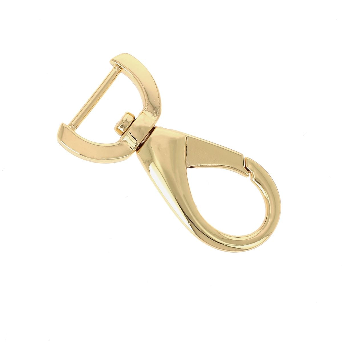 Mousqueton tournant ovale - Attache demi-ronde pour lanière de 15 mm