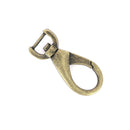 Mousqueton tournant ovale - Attache demi-ronde - Laiton vieilli - 10mm