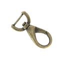 Mousqueton tournant ovale - Attache demi-ronde - Laiton vieilli - 15mm