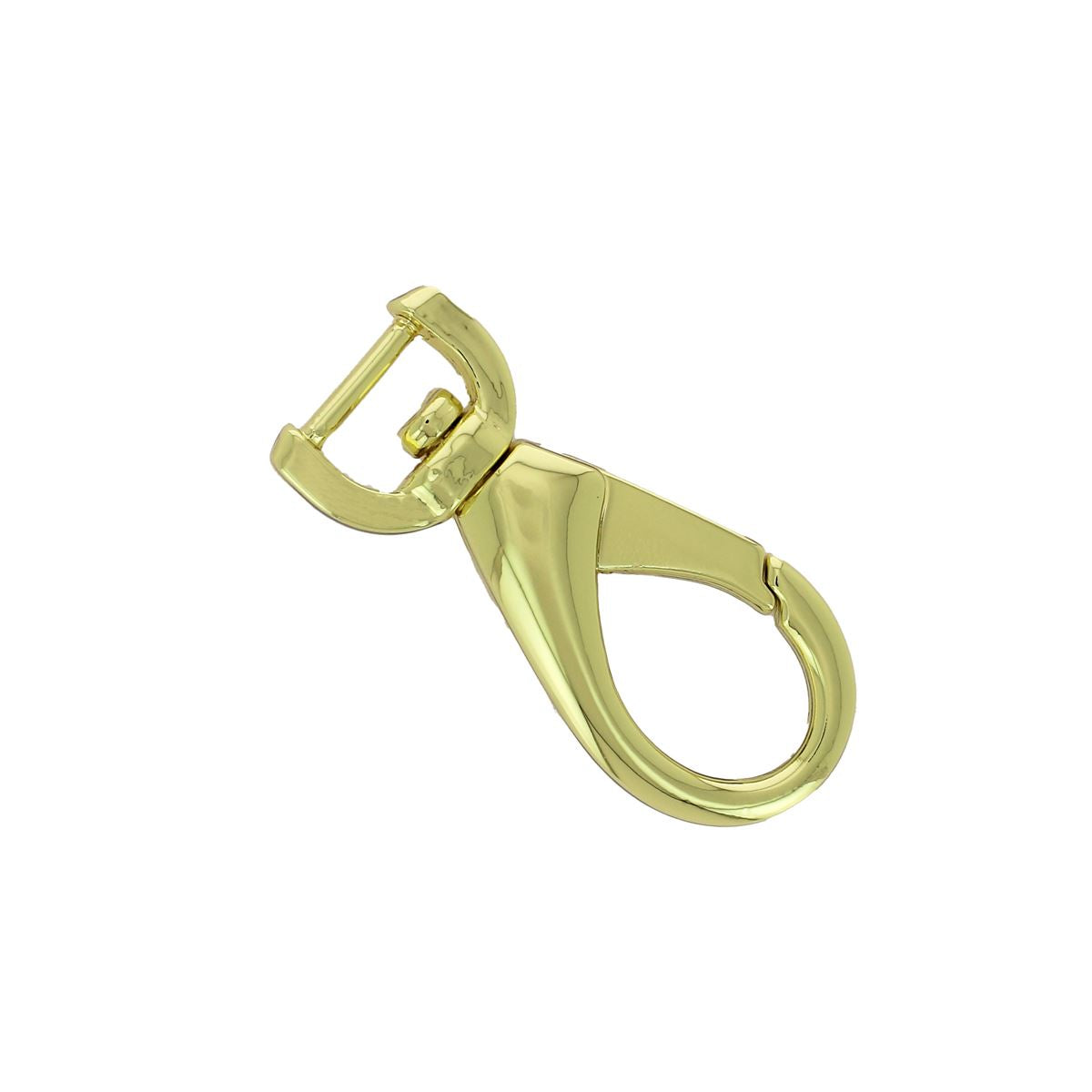 Mousqueton tournant ovale - Attache demi-ronde - Laiton - 10mm