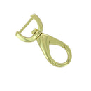 Mousqueton tournant ovale - Attache demi-ronde - Laiton - 15mm