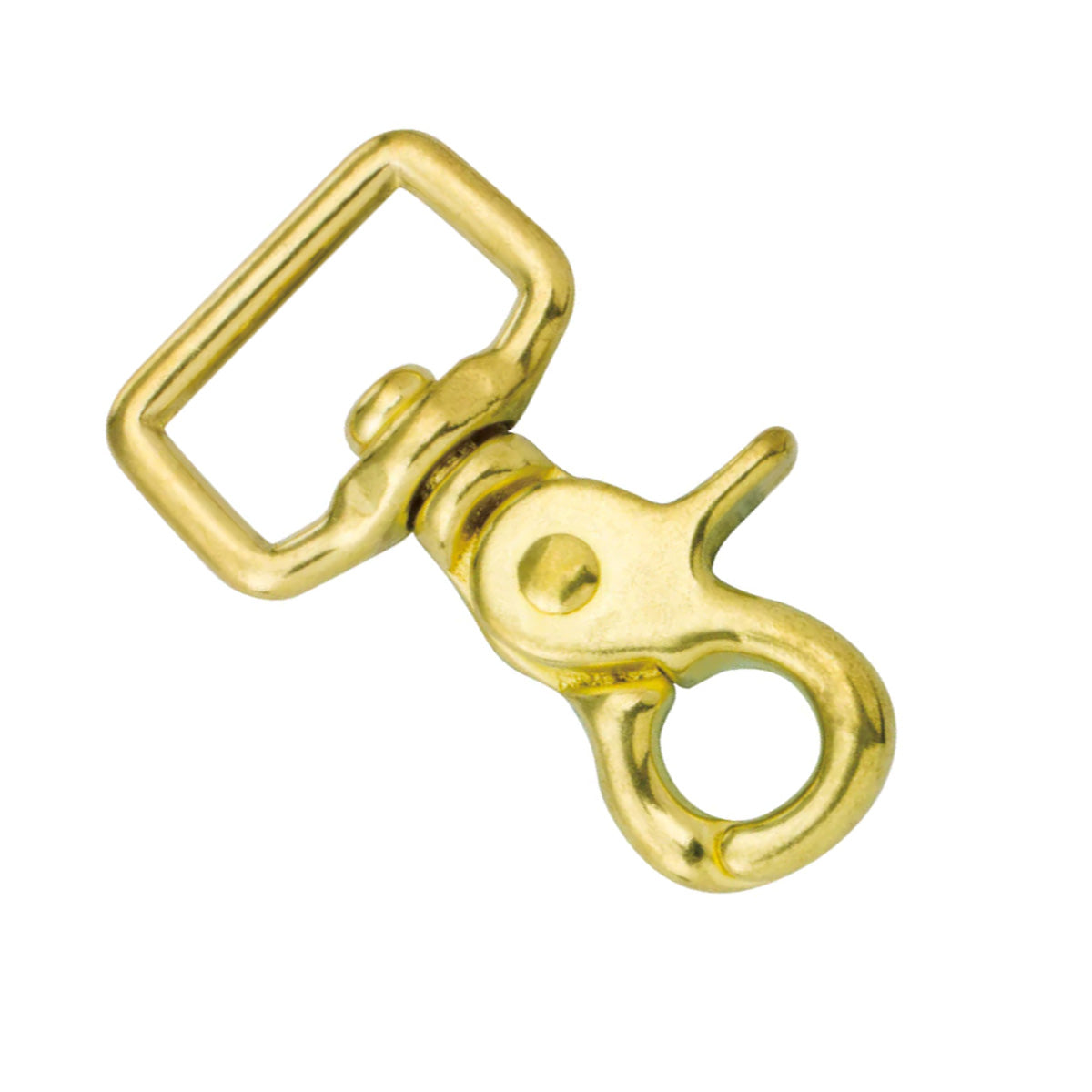 Mousqueton mexicain à bélière plate - 1147-01 - Laiton 25mm