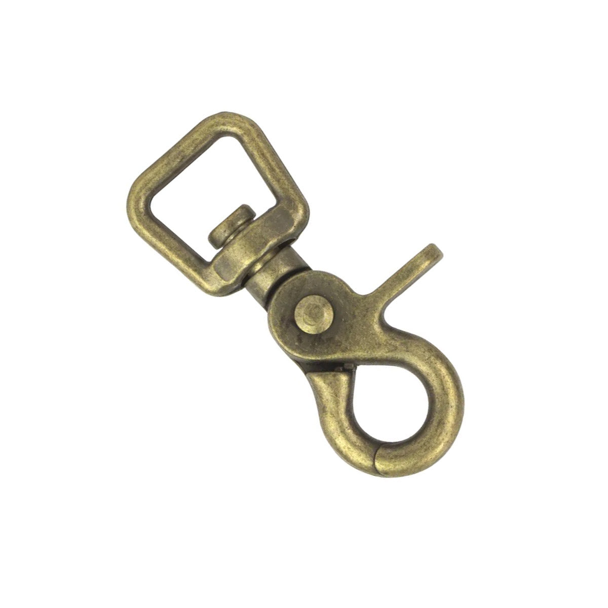 Mousqueton mexicain à bélière plate - 1154-21 - Laiton vieilli 16mm