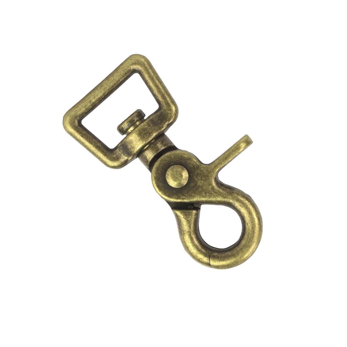 Mousqueton mexicain à bélière plate - 1154-31 - Laiton vieilli 19mm