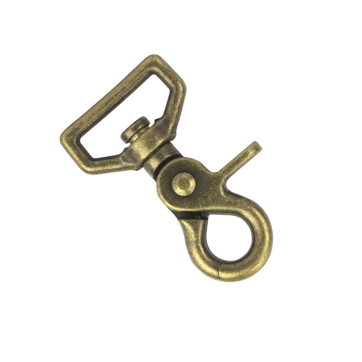 Mousqueton mexicain à bélière plate - 1154-41 - Laiton vieilli 25mm