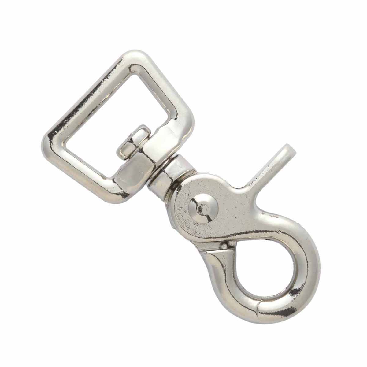 Mousqueton mexicain à bélière plate - 1154-01 - Nickelé 19mm