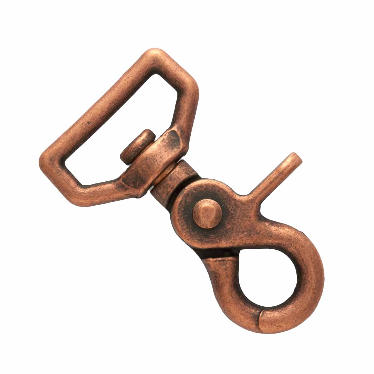 Mousqueton mexicain à bélière plate - 1154-43 - Vieux cuivre 25mm