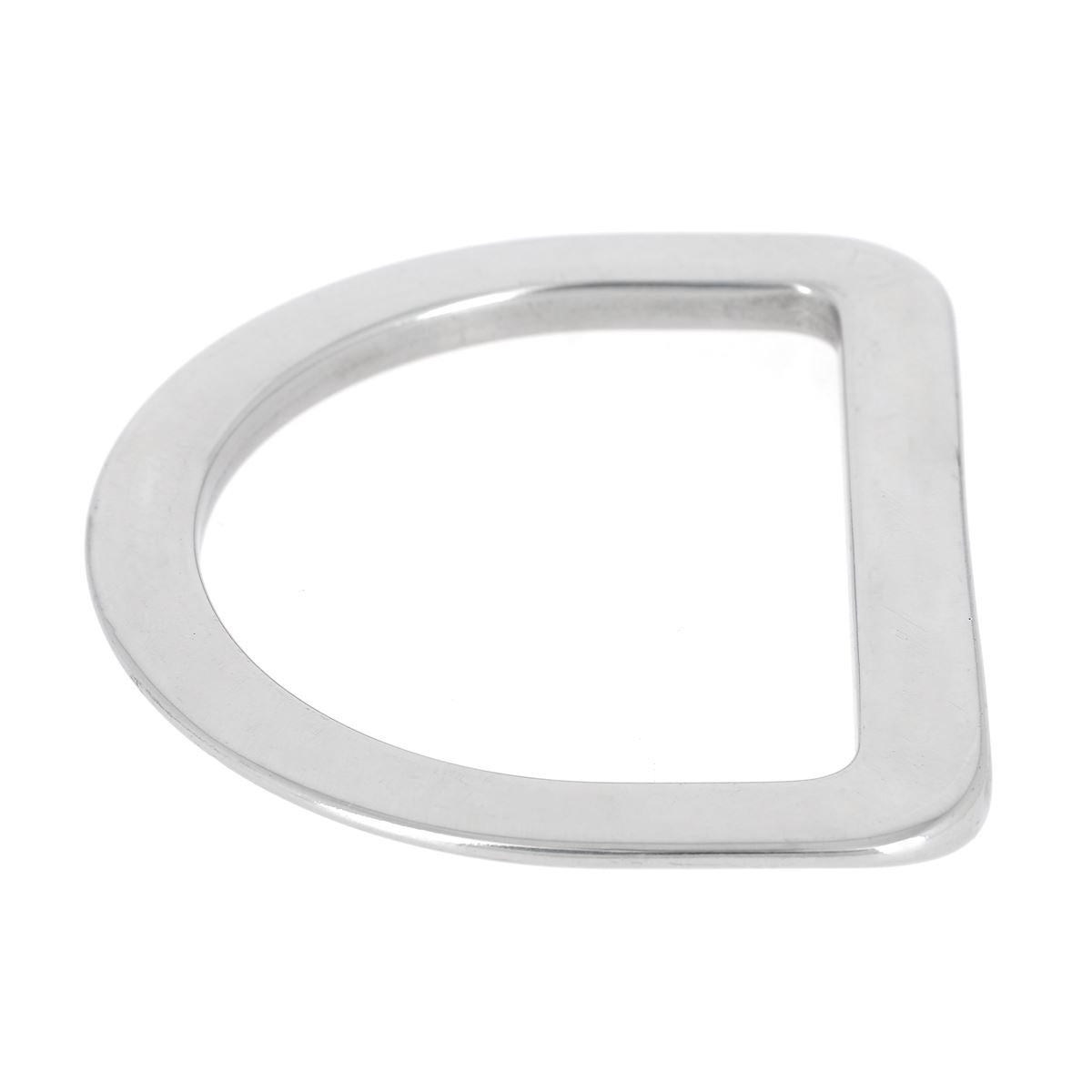 Gros anneau demi-rond lourd, moulé, en inox - 75 ou 90 mm