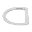 Gros anneau demi-rond lourd, moulé, en inox - 75 ou 90 mm