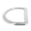 Gros anneau en D lourd, moulé, en inox - 75 ou 90 mm - Poli miroir