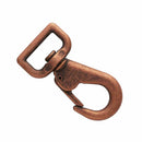 Gros mousqueton tournant - Vieux cuivre - Lanière 25mm - 1157-22