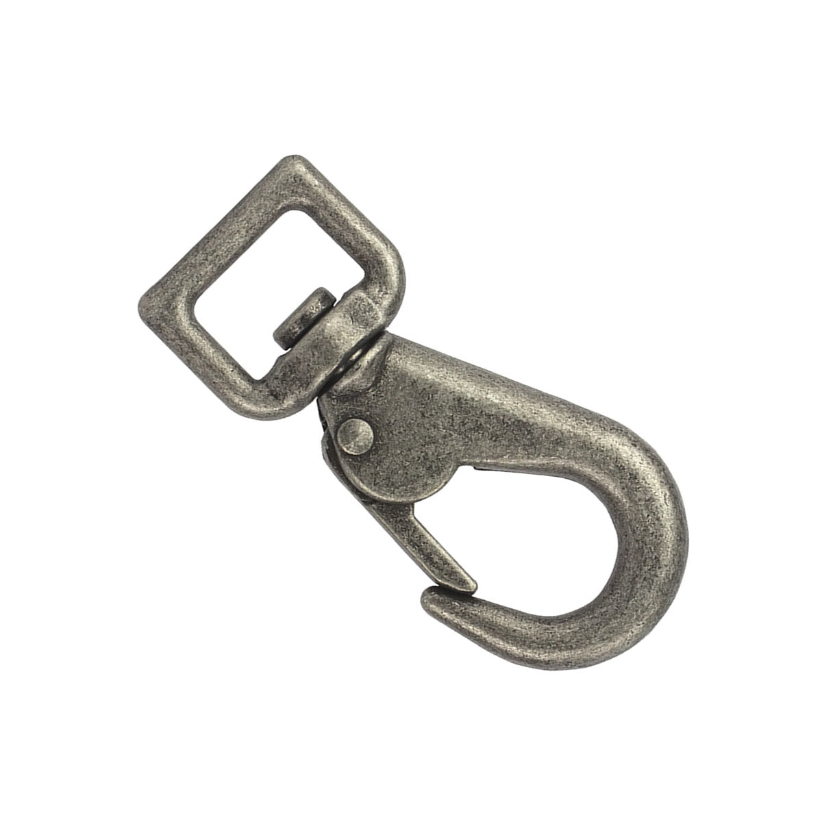 Gros mousqueton tournant - Vieux nickel - Lanière 19mm - 1157-11