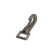 Mousqueton à bélière fixe en bouclerie, conçu par d'autres marques, pour la fixation sécurisée et pratique.