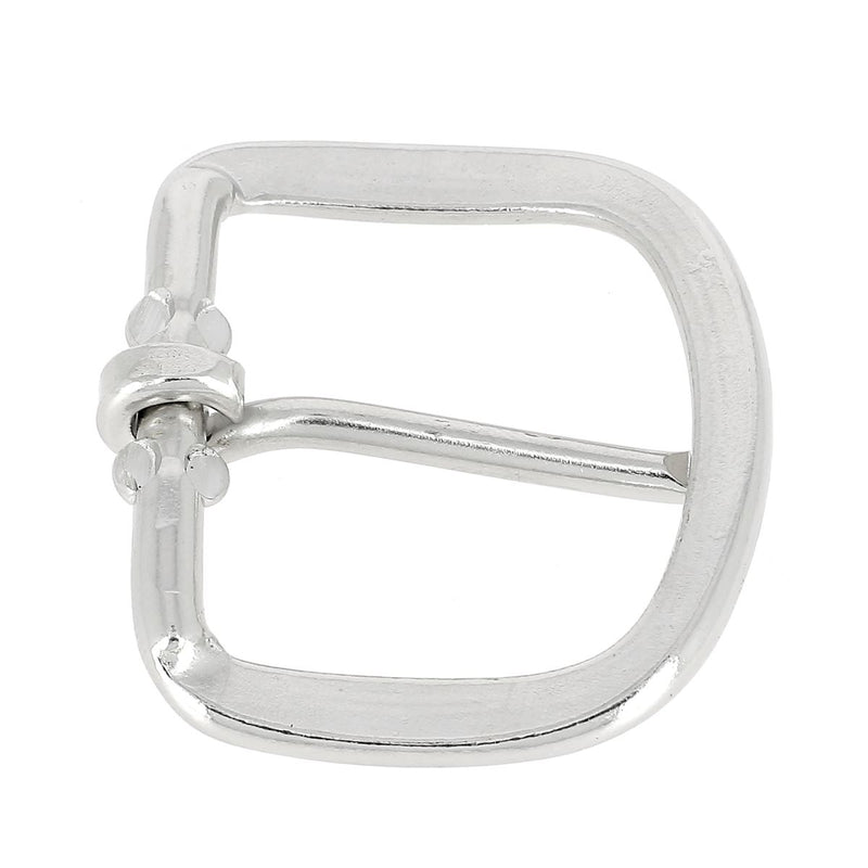 Boucle de ceinture en acier ZAK - NICKELÉ - Pour lanière en cuir de 35mm 