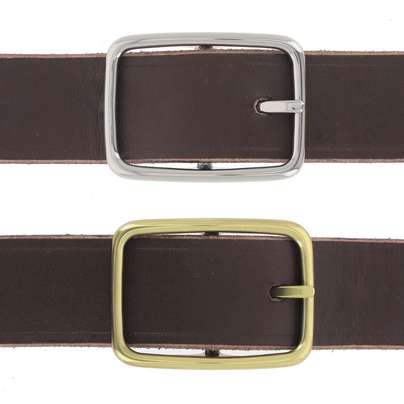 Boucle rectangle pour ceinture en cuir - Contours fins et élégant