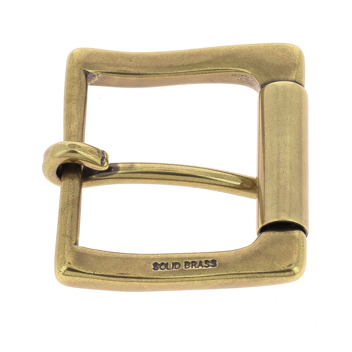 Boucle de ceinture à rouleau en laiton - Style sobre et élégant