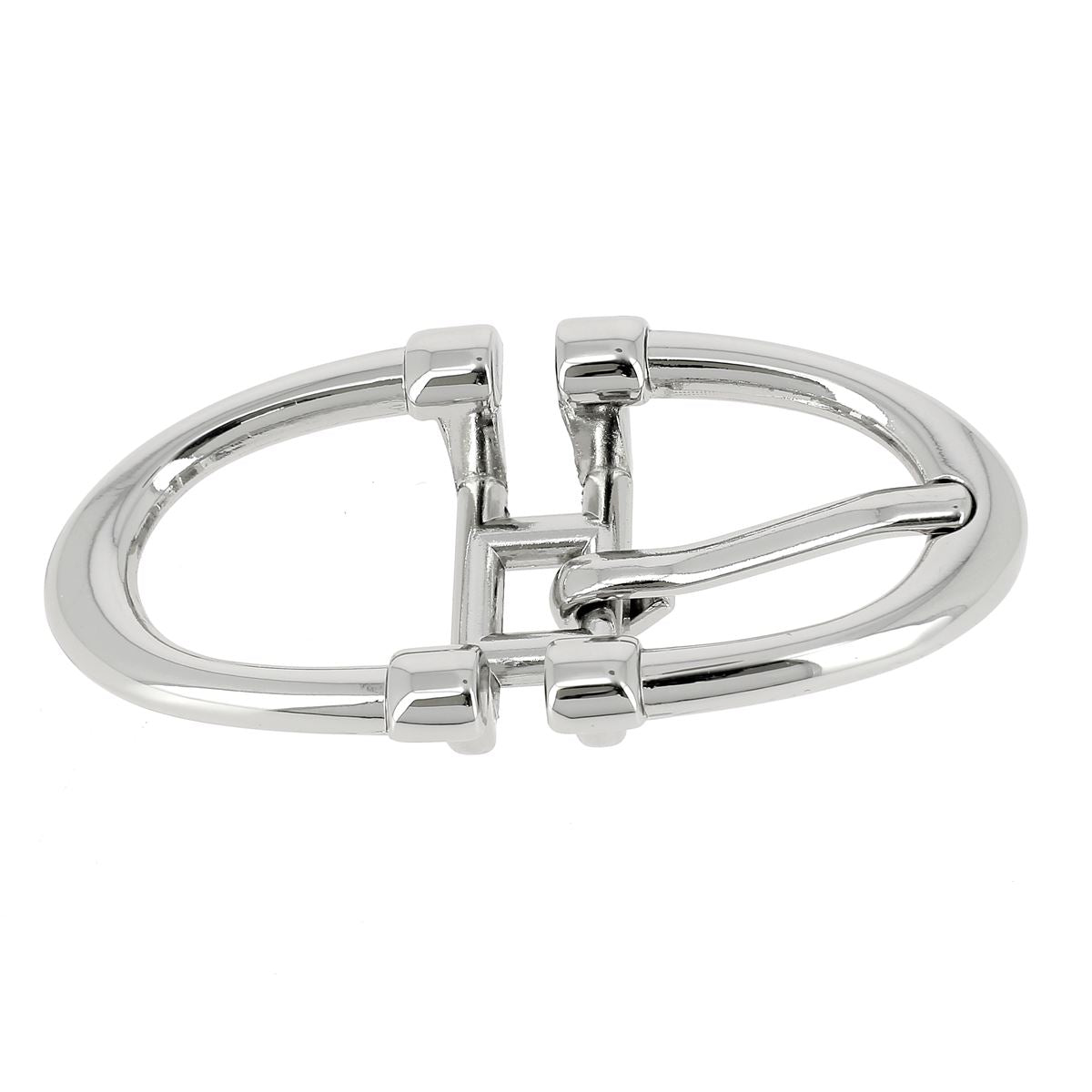 Boucle de ceinture double PIE - Nickelé