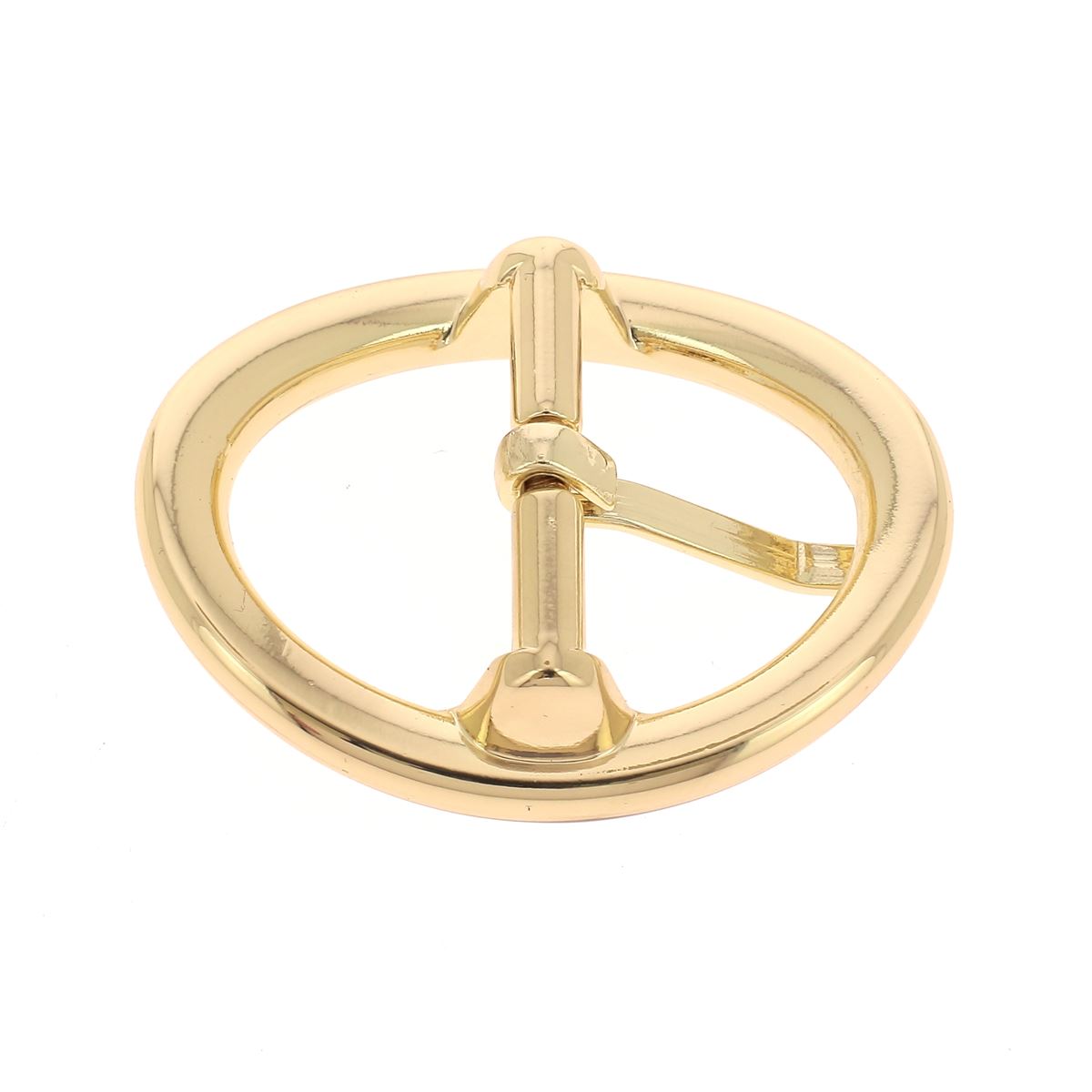 Boucle ovale pour ceinture  en cuir de 2,5 cm -  Doré clair