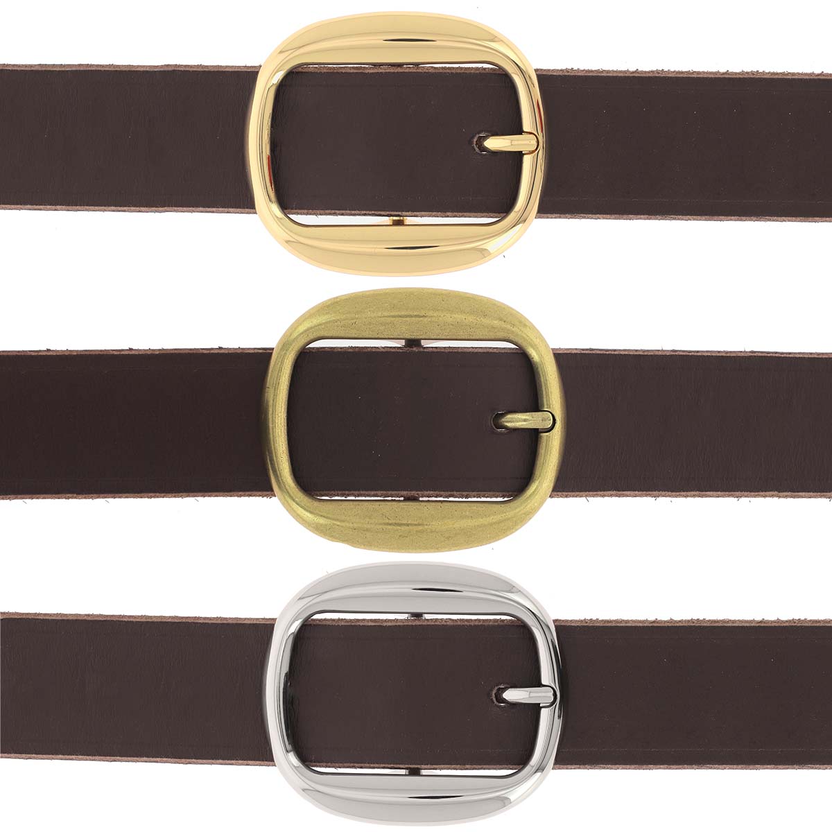 Boucles arrondies pour ceinture en cuir