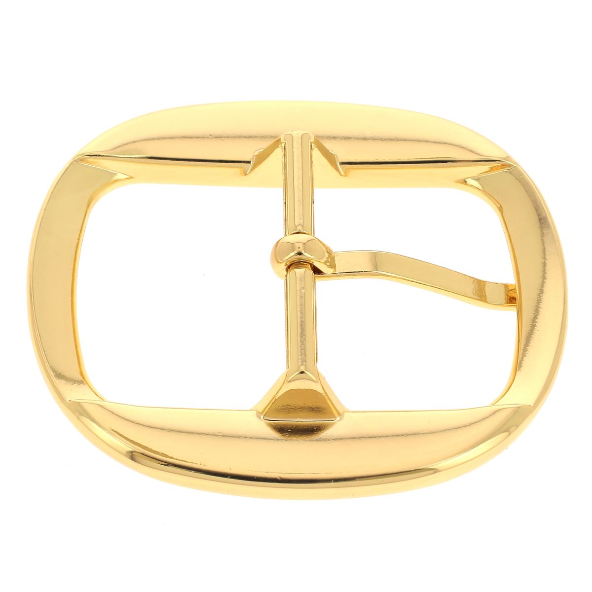 Boucle ovale pour ceinture en cuir - Doré clair 