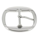 Boucle ovale pour ceinture en cuir - Nickelé