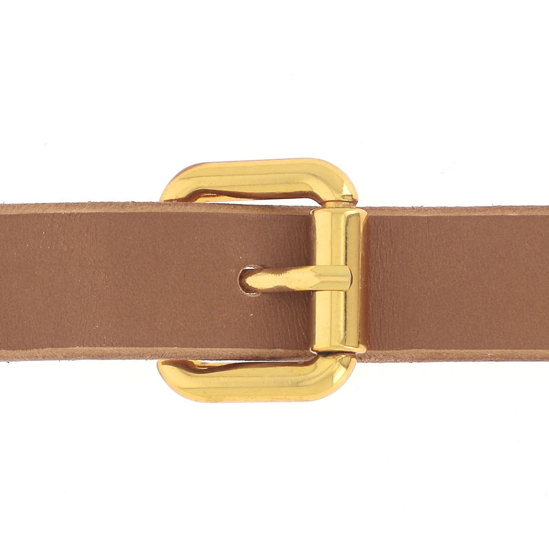 ceinture en cuir de 2cm avec boucle à rouleau 