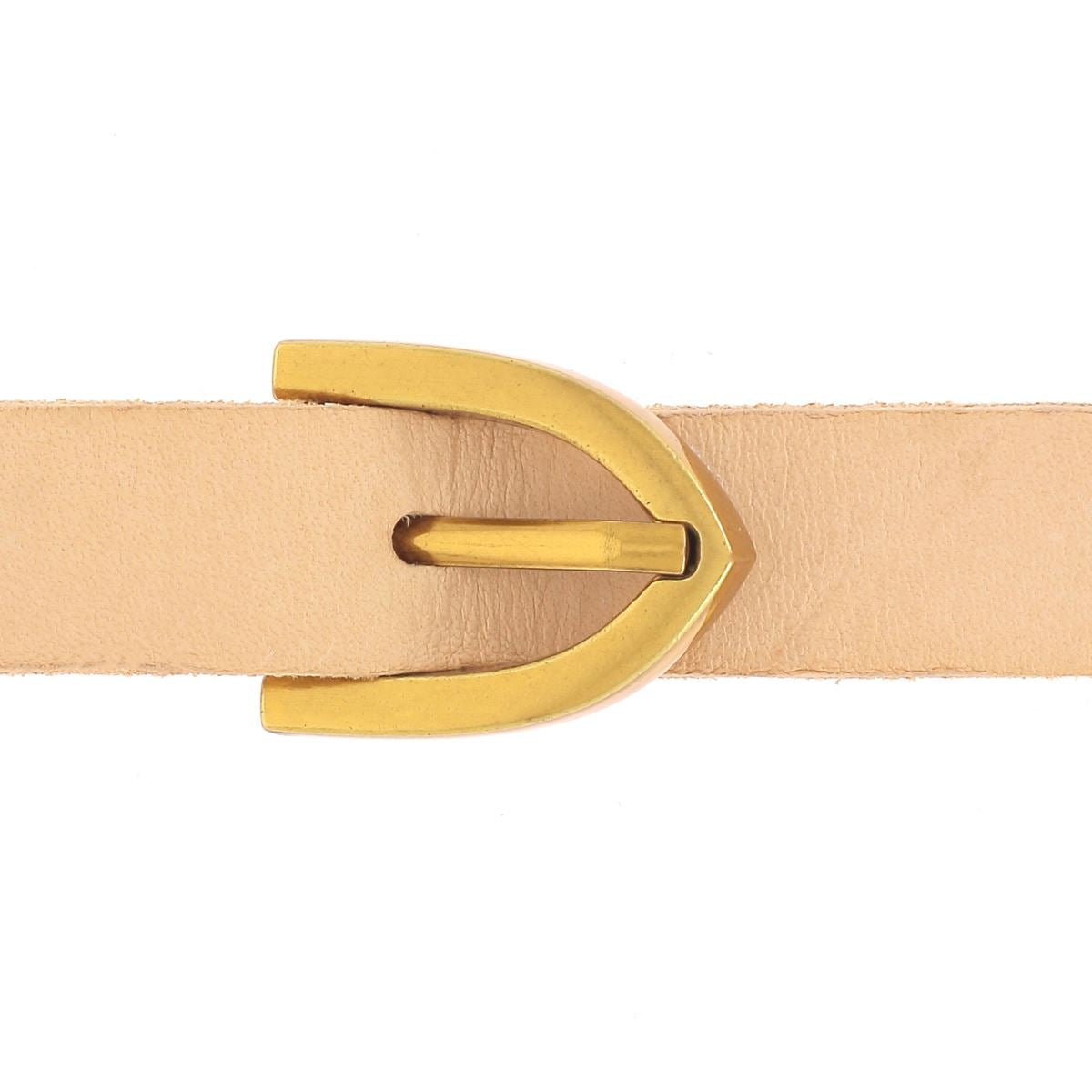 Lanière en cuir de 15mm avec boucle laiton