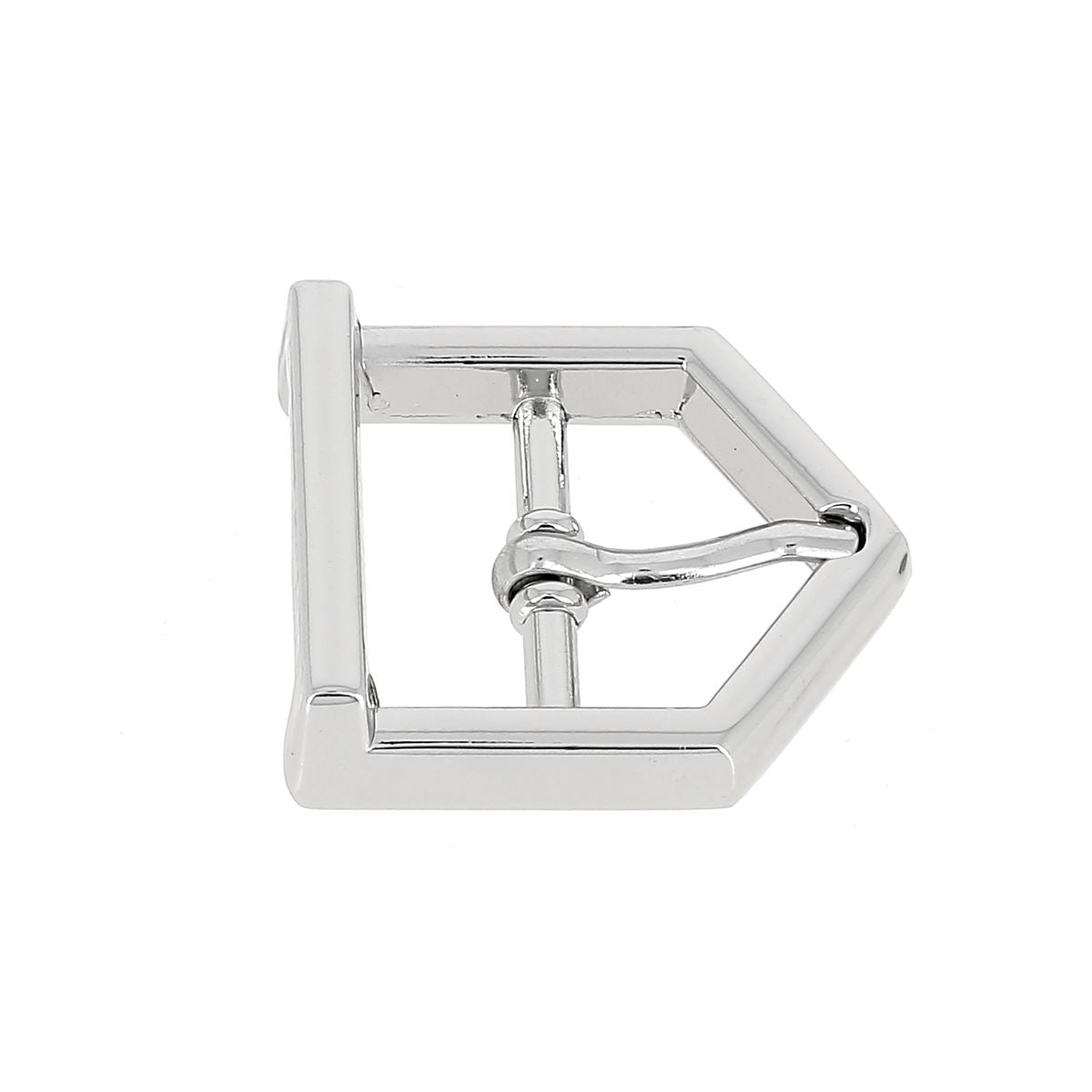 Boucle de ceinture double avec passant MOIA - NICKELÉ - 19mm