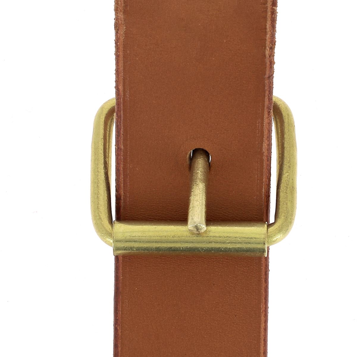 Boucle pour lanière en cuir - Boucle en laiton avec fil et ardillon rond et épais