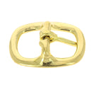 Boucle double avec axe déporté en laiton pour lanière en cuir