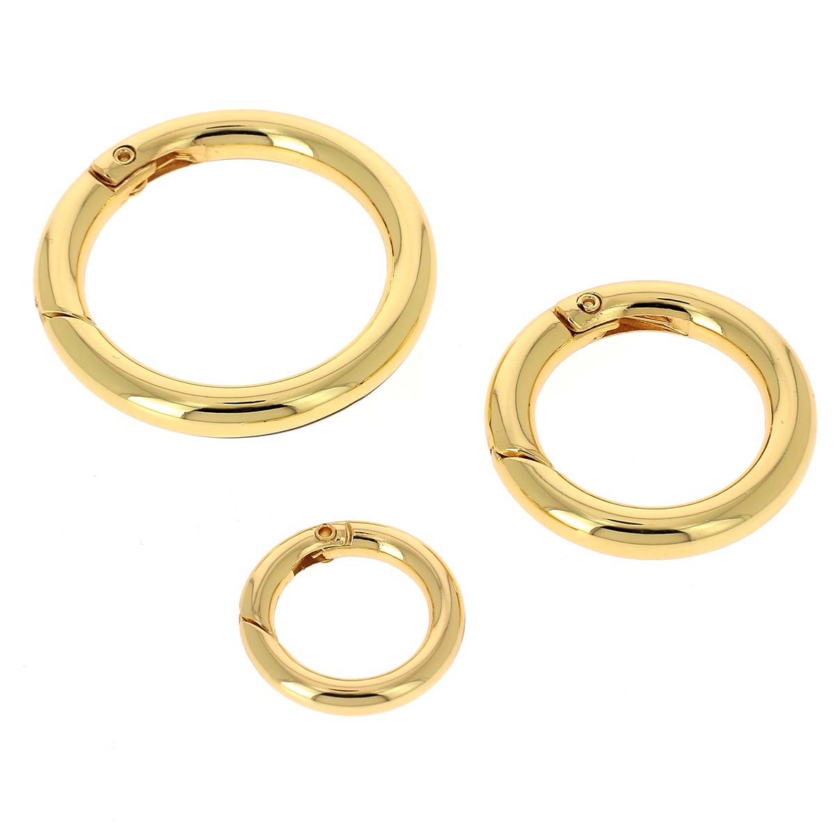 Mousqueton rond - DORÉ  - Bouclerie pour maroquinerie