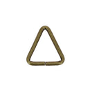 Lot de passants triangles non soudés en acier - LAITON VIEILLI - 25mm