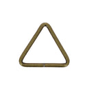 Lot de passants triangles non soudés en acier - LAITON VIEILLI - 36mm