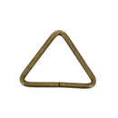 Lot de passants triangles non soudés en acier - LAITON VIEILLI - 42mm
