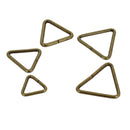 Lot de passants triangulaires non soudés en acier - LAITON VIEILLI