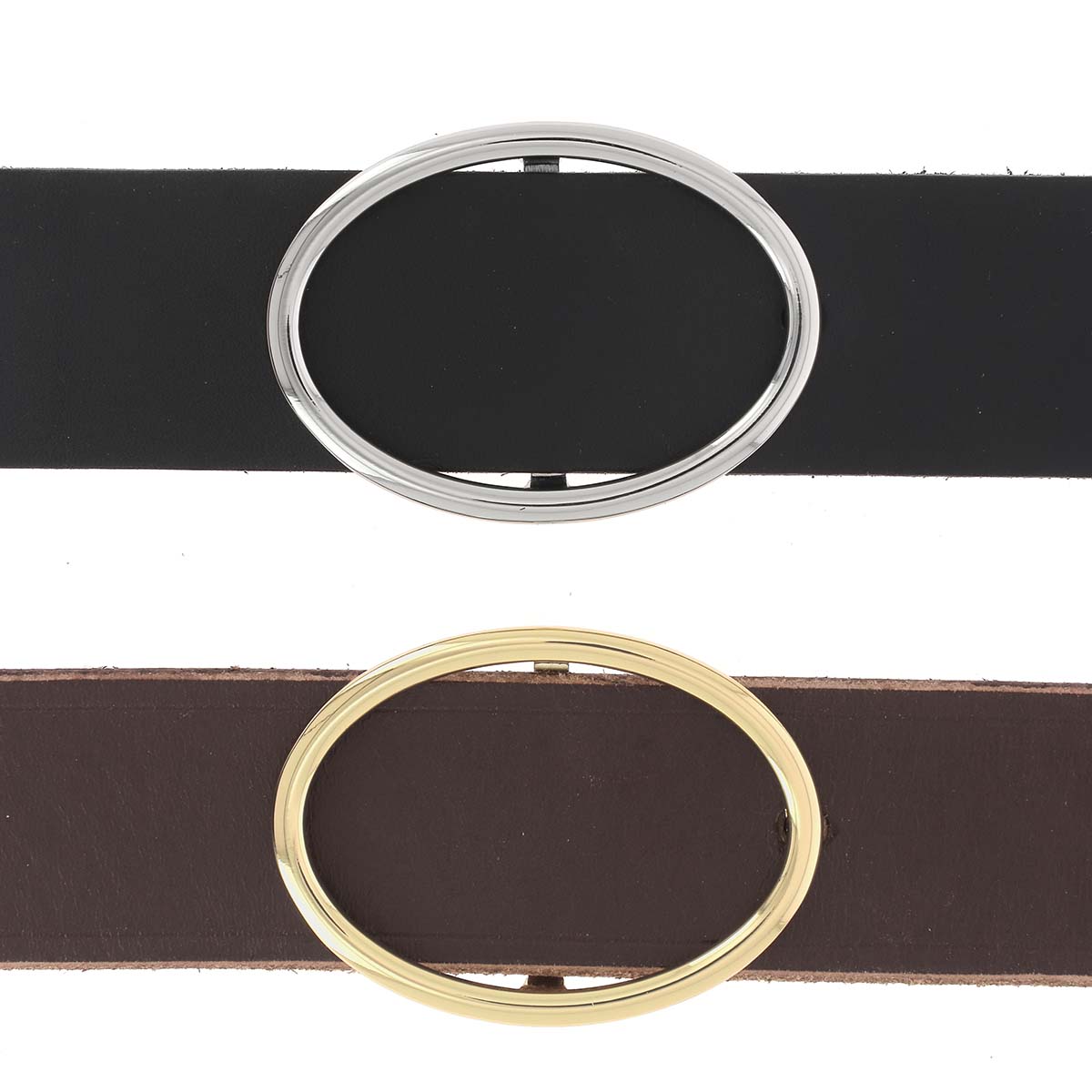 Ceinture en cuir avec boucle ovale