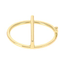 Boucle de ceinture ovale et fine pour lanière en cuir de  3,5 cm - Doré