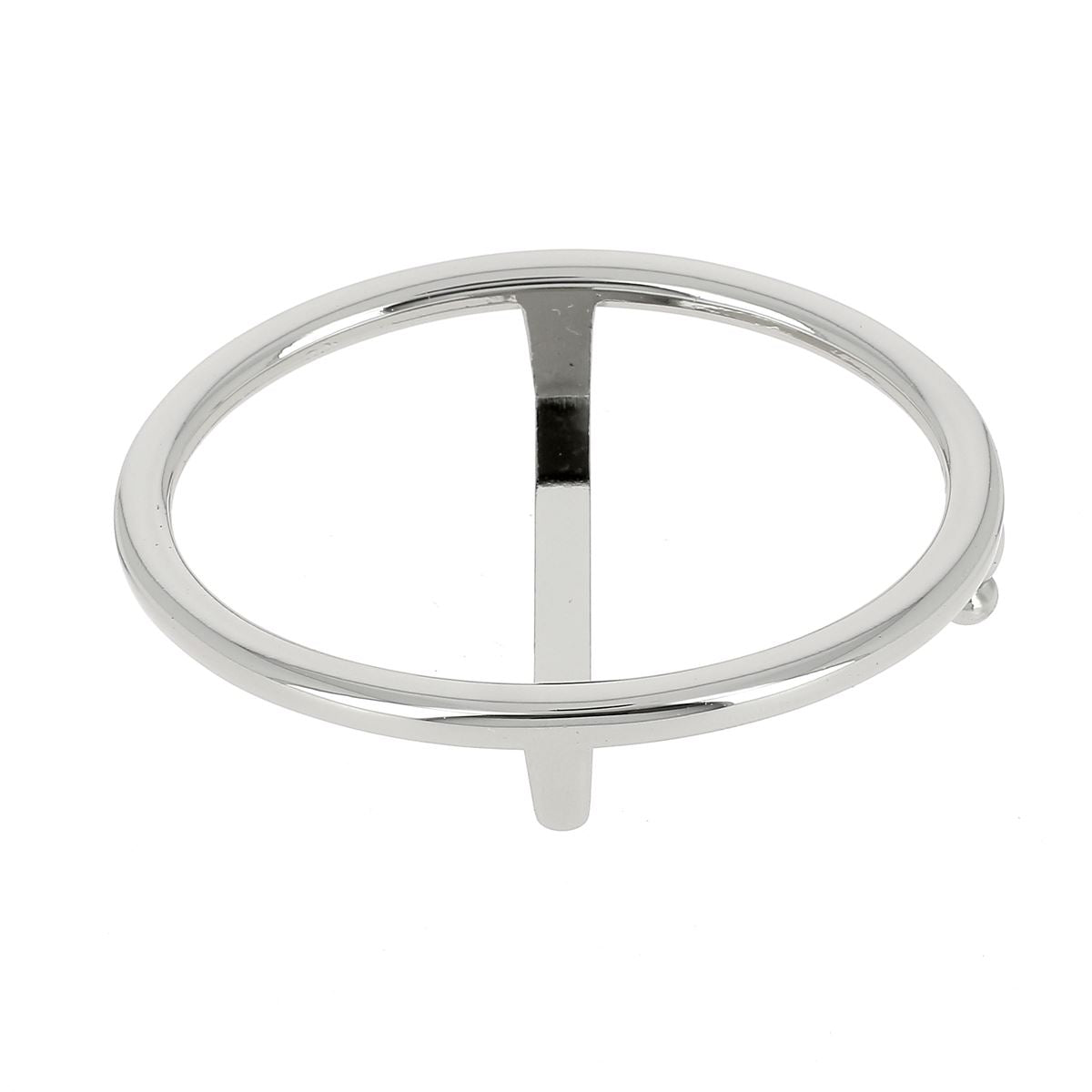 Boucle de ceinturon ovale RUN - 35mm - Nickelé