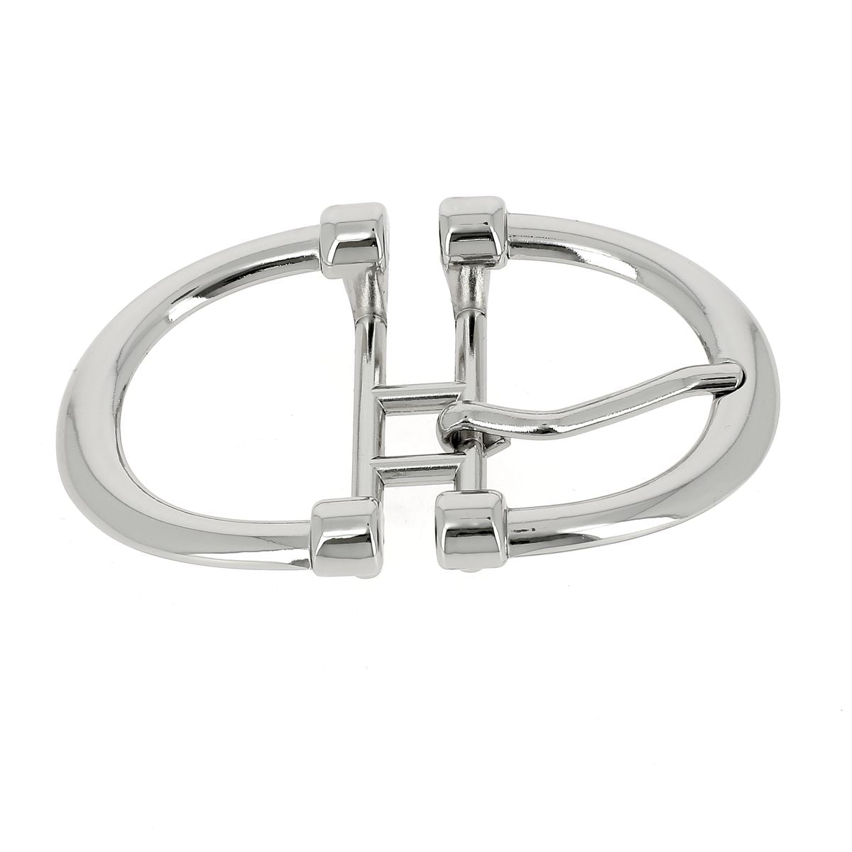 Boucle de ceinture double DYN - 35mm - Nickelé