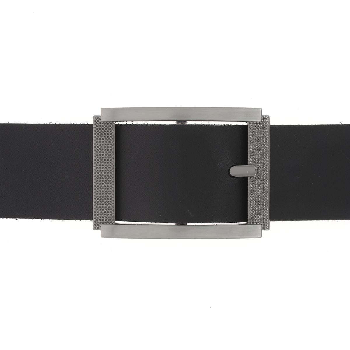 Ceinture en cuir 3,5 cm - Boucle rectangle noire