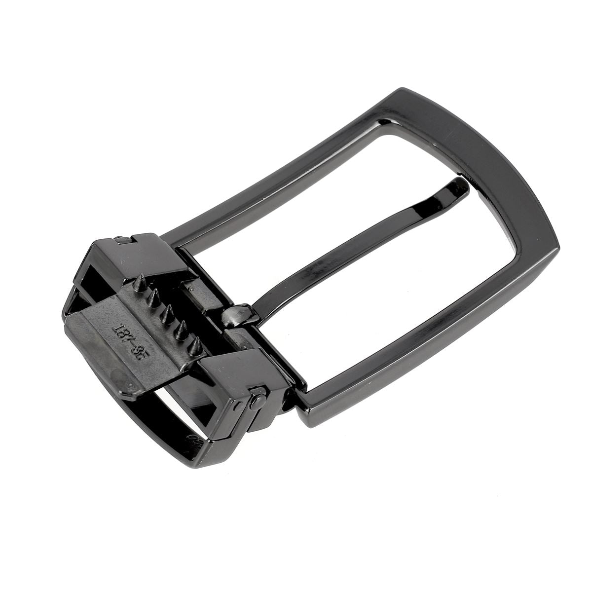 Boucle canon de fusil satiné à accroche rapide pour ceinture en cuir de 3,5 cm