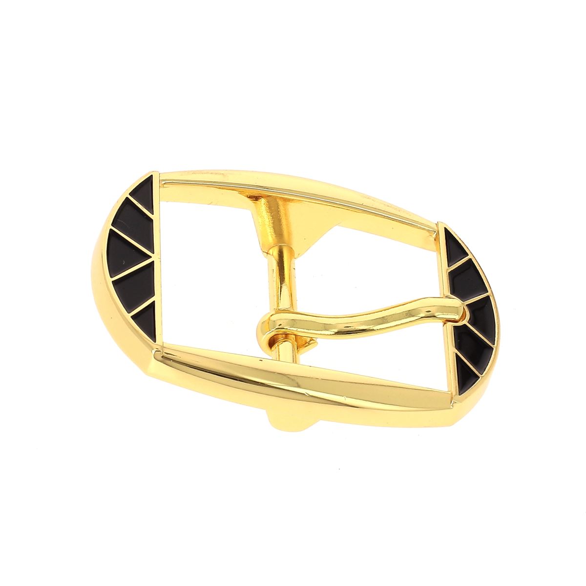 Boucle de ceinture double IGA - Doré luxe et noir - 30mm