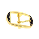 Boucle de ceinture double IGA - Doré luxe et noir - 30mm