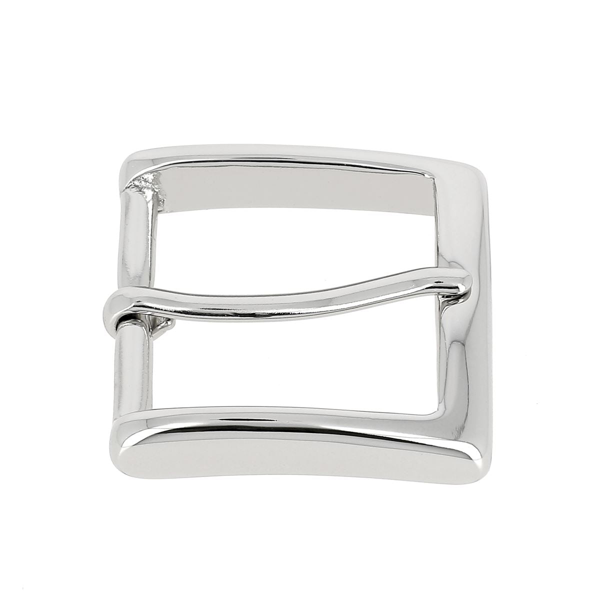 Boucle de ceinture en laiton BYJ - 35mm - Nickelé