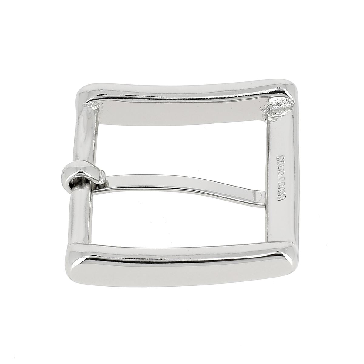 Boucle en laiton  BYJ pour ceinture - 35mm - Nickelé